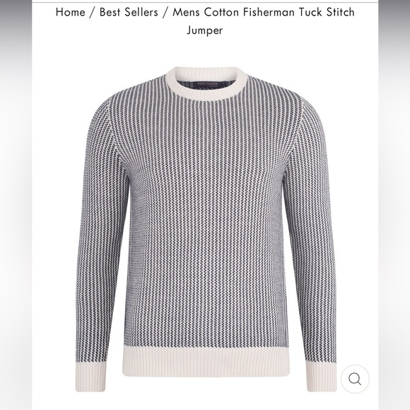 Paul James Other - Paul James Cotton Fisherman Tuck Stitch sweater 100% Cotton Size Small